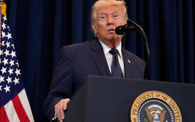 US President Donald Trump speaks at a news conference, March 9, 2026, at Trump National Doral Miami in Doral, Florida. (AP/Mark Schiefelbein) US President Donald Trump speaks at a news conference, March 9, 2026, at Trump National Doral Miami in Doral, Florida. (AP/Mark Schiefelbein)