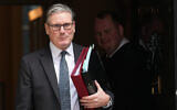 Britain's Prime Minister Keir Starmer leaves 10 Downing Street to attend the weekly Prime Ministers' Questions session in parliament in London, March 11, 2026. (Frank Augstein/AP)