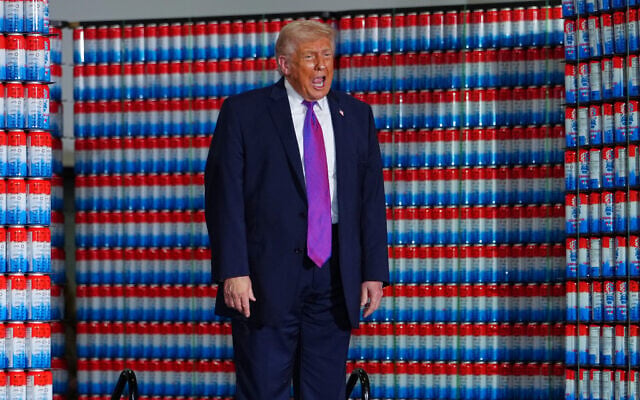 President Donald Trump arrives to speak at Verst Logistics, March 11, 2026, in Hebron, Kentucky. (AP Photo/Julia Demaree Nikhinson) President Donald Trump arrives to speak at Verst Logistics, March 11, 2026, in Hebron, Kentucky. (AP Photo/Julia Demaree Nikhinson)