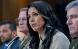 Director of National Intelligence Tulsi Gabbard testifies during the Senate Committee on Intelligence hearings to examine worldwide threats on Capitol Hill Wednesday, March 18, 2026, in Washington. (AP/Jose Luis Magana)