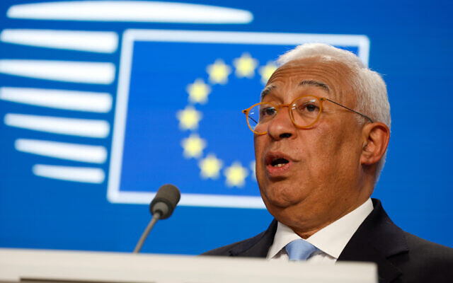 European Council President Antonio Costa speaks during a media conference at the conclusion of an EU summit in Brussels, Friday, March 20, 2026. (AP Photo/Geert Vanden Wijngaert) European Council President Antonio Costa speaks during a media conference at the conclusion of an EU summit in Brussels, Friday, March 20, 2026. (AP Photo/Geert Vanden Wijngaert)