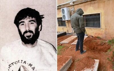 A handout photo from Israeli television made available on July 13, 2008, shows a photograph of Ron Arad (left), an Israeli Air Force navigator who was captured after his fighter jet was shot down in Lebanon in 1986. (HO / AFP); this photograph taken during a media tour organised by Hezbollah shows a man standing next to a dug-out grave reportedly during an Israeli military operation at a cemetery in Nabi Chit in the Beqaa Valley of Lebanon, on March 7, 2026. (FADEL itani / AFP) A handout photo from Israeli television made available on July 13, 2008, shows a photograph of Ron Arad (left), an Israeli Air Force navigator who was captured after his fighter jet was shot down in Lebanon in 1986. (HO / AFP); this photograph taken during a media tour organised by Hezbollah shows a man standing next to a dug-out grave reportedly during an Israeli military operation at a cemetery in Nabi Chit in the Beqaa Valley of Lebanon, on March 7, 2026. (FADEL itani / AFP)