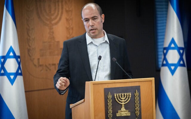 Finance Ministry Director General Ilan Rom holds a press conference at the Finance Ministry, in Jerusalem, on November 4, 2025. (Yonatan Sindel/Flash90)