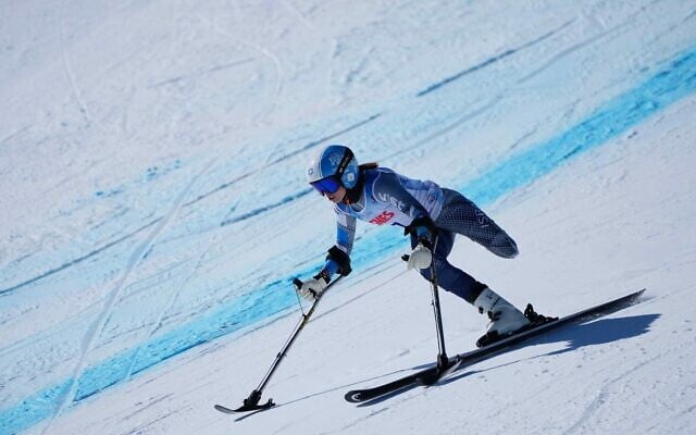 Israel's Shaina Vaspi competes in the women's downhill at the FIS Para Alpine Skiing World Cup 2025-26 in Tignes, France, February 5, 2026. (Courtesy FIS) Israel's Shaina Vaspi competes in the women's downhill at the FIS Para Alpine Skiing World Cup 2025-26 in Tignes, France, February 5, 2026. (Courtesy FIS)