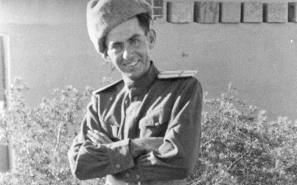 Haim Hermesh in a Red Army uniform at the end of WWII (Courtesy of the Hermesh family)
