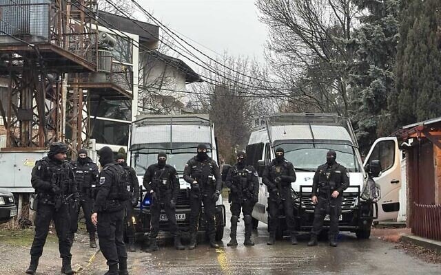Undated photo from a security exercise conducted in Bulgaria, part of preparations for threats against Israeli missions abroad. (Shin Bet communications)