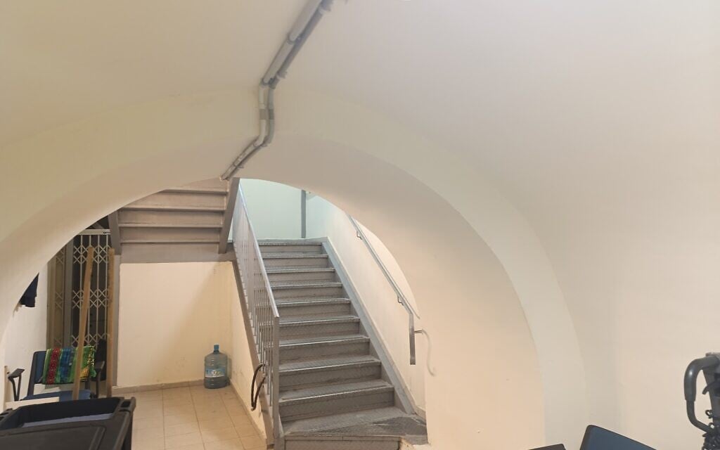 The basement of building 13, formerly a Russian hospital, in the Jerusalem municipality, March 12, 2026 (Zev Stub/Times of Israel) The basement of building 13, formerly a Russian hospital, in the Jerusalem municipality, March 12, 2026 (Zev Stub/Times of Israel)