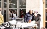Yehoshua and Sima Sherman mourn the killing of their son Yehuda in the at his funeral in Elon Moreh, March 22, 2026. (Jeremy Sharon / The Times of Israel)