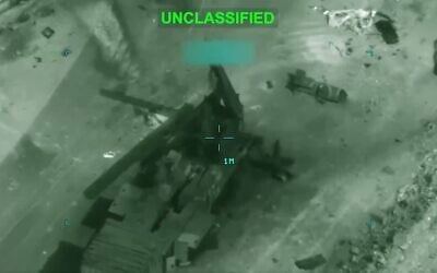 A screen grab obtained from undated and unlocated video included in a montage posted by the White House X account that wove snippets of Hollywood blockbusters and video games into real footage of military strikes on Iran. (White House via X)