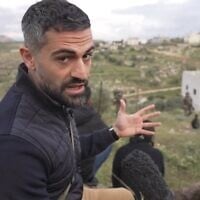 CNN correspondent Jeremy Diamond reporting near the West Bank village of Tayasir shortly before being briefly detained by IDF troops, March 27, 2026. (Screen capture: CNN)