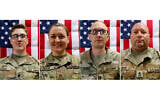 From left: Sgt. Declan Coady, 20, Sgt. 1st Class Nicole Amor, 39, Capt. Cody Khork, 35, and Sgt. 1st Class Noah Tietjens, 42. (Sgt. Brent Newton/US Army via AP)