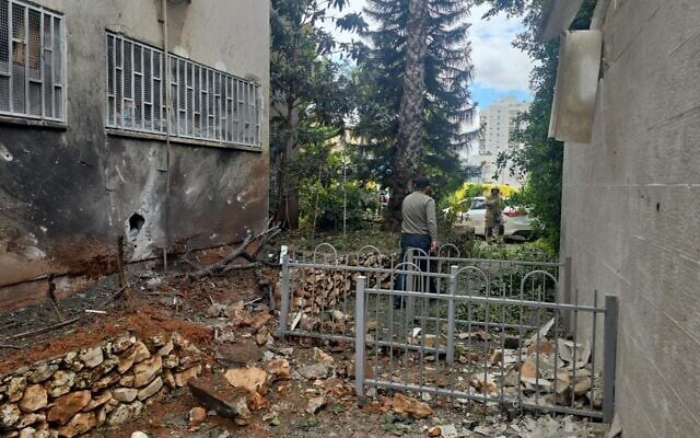 The scene of a possible Iranian cluster munition impact in central Israel, March 26, 2026. (MDA)