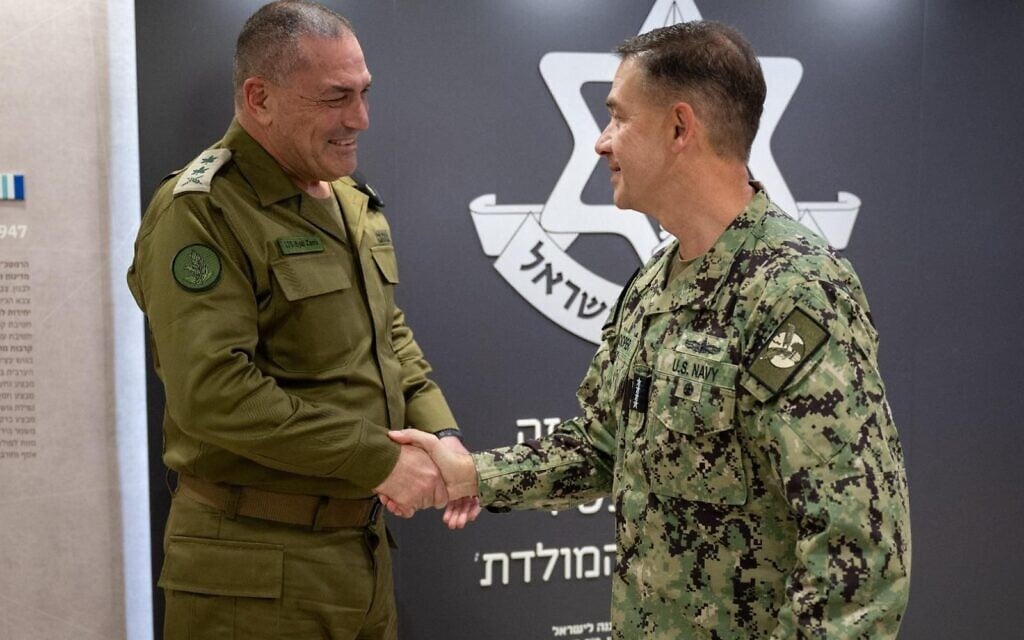 IDF Chief of Staff Lt. Gen. Eyal Zamir meets with CENTCOM chief Adm. Brad Cooper at the IDF HQ in Tel Aviv, March 29, 2026. (Israel Defense Forces) IDF Chief of Staff Lt. Gen. Eyal Zamir meets with CENTCOM chief Adm. Brad Cooper at the IDF HQ in Tel Aviv, March 29, 2026. (Israel Defense Forces)