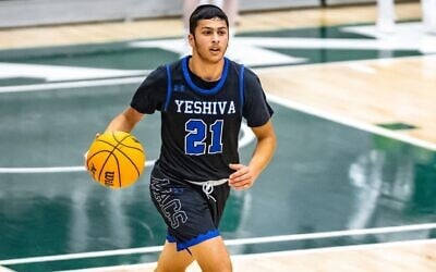 Zevi Samet is a star of the Yeshiva University Maccabees men's basketball team. (Kodiak Creative/Jimmy Naprstek)