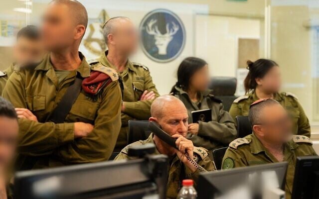 IDF Northern Command chief Maj. Gen. Rafi Milo is seen at the command's HQ in Safed, early March 2, 2026. (Israel Defense Forces)