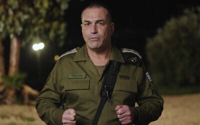 IDF Chief of Staff Lt. Gen. Eyal Zamir speaks in a video statement March 21, 2026. (Israel Defense Forces)