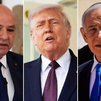 Lebanese President Joseph Aoun, US President Donald Trump and Prime Minister Benjamin Netanyahu. (Collage/AP)