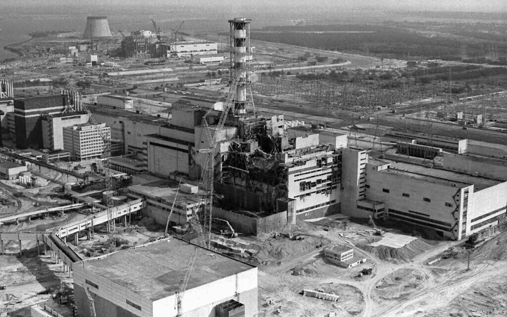 An aerial view of the Chernobyl nuclear plant in Chernobyl, Ukraine, showing damage from an explosion and fire in reactor four on April 26, 1986, that sent large amounts of radioactive material into the atmosphere. (AP/Volodymyr Repik, File) An aerial view of the Chernobyl nuclear plant in Chernobyl, Ukraine, showing damage from an explosion and fire in reactor four on April 26, 1986, that sent large amounts of radioactive material into the atmosphere. (AP/Volodymyr Repik, File)