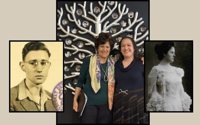 Jewish food writer Joan Nathan (center left) and researcher Moriah Amit learned about the Holocaust histories of Nathan's relatives, Wolfgang Bernheim (far left) and his grandmother, Marie Bernheim. (Images courtesy Center for Jewish History via JTA)