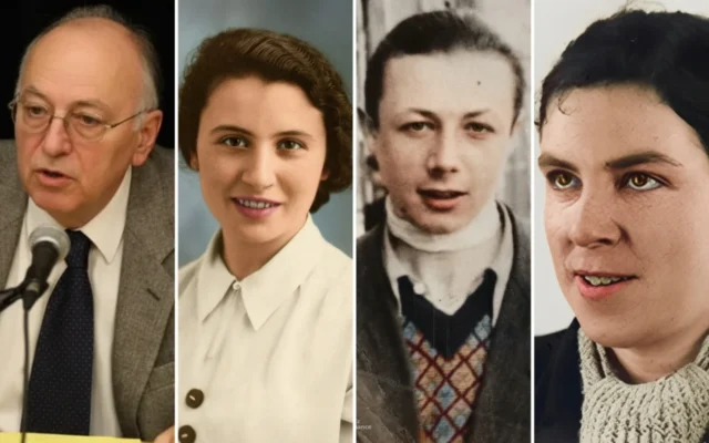 (L-R) Paul Giniewski, Shoshana Jansje Litten Serlui, Simha Kazik Rotem, and Ellen-Ellie Waterman (Photos courtesy of the families) (L-R) Paul Giniewski, Shoshana Jansje Litten Serlui, Simha Kazik Rotem, and Ellen-Ellie Waterman (Photos courtesy of the families)