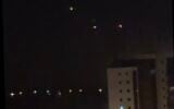 Interceptors are fired at a Hezbollah missile launched from Lebanon at the southern port city of Ashdon, April 10, 2026. (X screenshot)