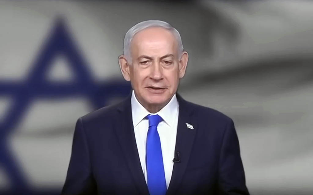 Prime Minister Benjamin Netanyahu delivers a video address at Israel's 78th Independence Day torch-lighting ceremony in Jerusalem, April 21, 2026 (Video screenshot) Prime Minister Benjamin Netanyahu delivers a video address at Israel's 78th Independence Day torch-lighting ceremony in Jerusalem, April 21, 2026 (Video screenshot)