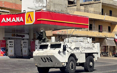 A vehicle of the United Nations Interim Force in Lebanon (UNIFIL) moves along a street in Lebanon's southern coastal city of Tyre on March 18, 2026. (Kawnat HAJU / AFP) A vehicle of the United Nations Interim Force in Lebanon (UNIFIL) moves along a street in Lebanon's southern coastal city of Tyre on March 18, 2026. (Kawnat HAJU / AFP)
