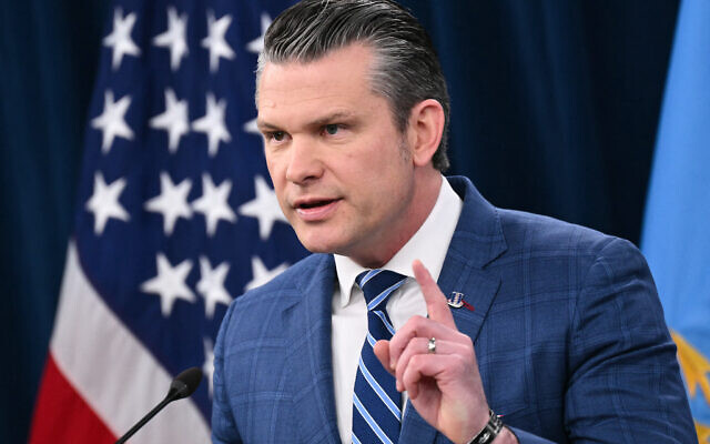 US Secretary of Defense Pete Hegseth speaks during a press briefing at the Pentagon in Washington, DC, on April 8, 2026 (Mandel NGAN / AFP) US Secretary of Defense Pete Hegseth speaks during a press briefing at the Pentagon in Washington, DC, on April 8, 2026 (Mandel NGAN / AFP)