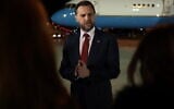 US Vice President JD Vance speaks to the media before boarding Air Force Two to return to Washington DC, after the White House announced he would be leading the US delegation in upcoming peace talks with Iran, at the Budapest Ferenc Liszt International Airport in Budapest, Hungary, April 8, 2026. (JONATHAN ERNST / POOL / AFP)