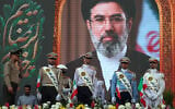 Iranian army soldiers stand in front of a picture of Iran's Supreme Leader Ayatollah Mojtaba Khamenei during a pro-regime rally in Tehran, Iran, on April 29, 2026. (AFP)