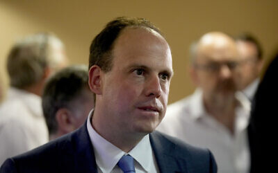 UK Conservative Party MP Greg Smith at the Churchill War Rooms, in London, July 11, 2022. (AP Photo/Matt Dunham)