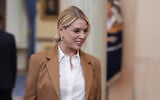 US Attorney General Pam Bondi arrives before US President Donald Trump speaks about the Iran war at the White House in Washington, April 1, 2026. (Alex Brandon/Pool via AP)