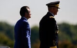 US Defense Secretary Pete Hegseth, left, and US Army Chief of Staff Gen. Randy George review troops during the POW/MIA National Recognition Day Ceremony at the Pentagon, September 19, 2025, in Washington. (AP/Julia Demaree Nikhinson)