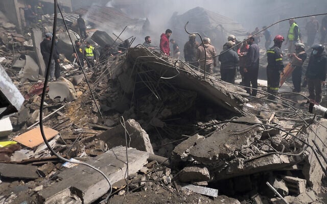 Strike kills 4 near Beirut hospital, as President Aoun pushes for talks  with Israel | The Times of Israel