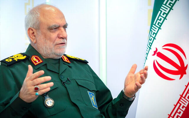 In this photo released on Feb. 18, 2026, by an official website of the office of the Iranian supreme leader, the head of intelligence for Iran's paramilitary Revolutionary Guard, Maj. Gen. Majid Khademi speaks in an interview in Tehran, Iran. (Office of the Iranian Supreme Leader via AP) In this photo released on Feb. 18, 2026, by an official website of the office of the Iranian supreme leader, the head of intelligence for Iran's paramilitary Revolutionary Guard, Maj. Gen. Majid Khademi speaks in an interview in Tehran, Iran. (Office of the Iranian Supreme Leader via AP)