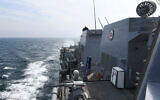 FILE - In this photo provided by the US Navy, the Arleigh Burke-class guided-missile destroyer USS Halsey (DDG 97) conducts routine underway operations while transiting through the Taiwan Strait, May 8, 2024. (Mass Communication Specialist 3rd class Ismael Martinez/US Navy via AP, File)