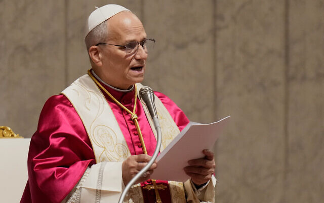 Pope Leo XIV delivers his message as he leads a vigil for peace inside St. Peter's Basilica at the Vatican, April 11, 2026. (AP Photo/Gregorio Borgia) Pope Leo XIV delivers his message as he leads a vigil for peace inside St. Peter's Basilica at the Vatican, April 11, 2026. (AP Photo/Gregorio Borgia)