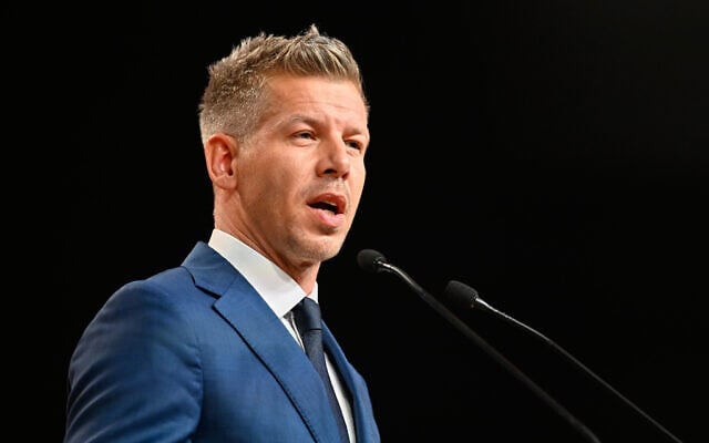 Peter Magyar speaks to the media in Budapest, Hungary, after winning national elections, April 13, 2026. (Denes Erdos/AP) Peter Magyar speaks to the media in Budapest, Hungary, after winning national elections, April 13, 2026. (Denes Erdos/AP)
