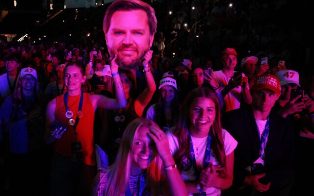 People listen as US Vice President JD Vance speaks during a Turning Point USA event at Akins Ford Arena at the Classic Center in Athens, Georgia, April 14, 2026. (Chip Somodevilla/Pool via AP)