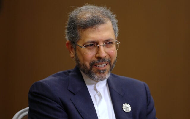Iran's Deputy Foreign Minister Saeed Khatibzadeh talks during an interview with Associated Press at the Antalya Diplomacy Forum, in Antalya, southern Turkey, April 18, 2026. (AP Photo/Riza Ozel) Iran's Deputy Foreign Minister Saeed Khatibzadeh talks during an interview with Associated Press at the Antalya Diplomacy Forum, in Antalya, southern Turkey, April 18, 2026. (AP Photo/Riza Ozel)
