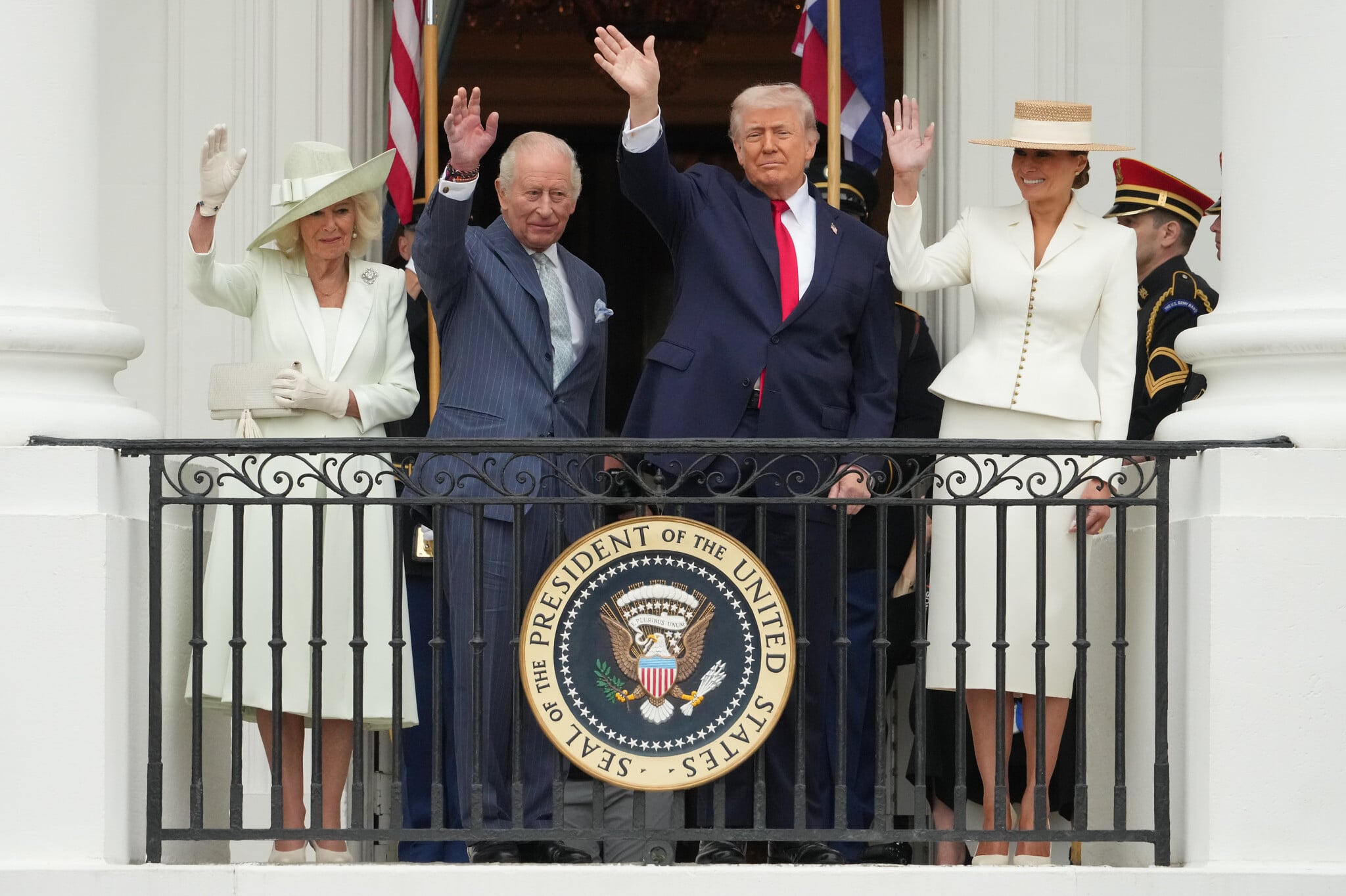 Trump welcomes King Charles to Washington, where monarch set to address US Congress