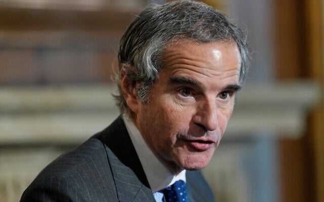 Rafael Grossi speaks during an event at the Council on Foreign Relations in New York, April 23, 2026. (AP Photo/Seth Wenig)