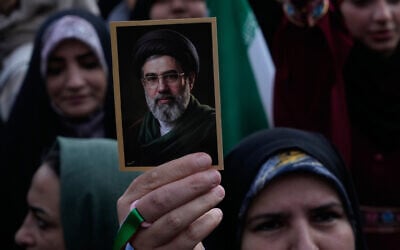 A woman holds up a picture of the Iranian Supreme Leader Ayatollah Mojtaba Khamenei during a state-organized rally, in Tehran, Iran, April 29, 2026. (AP Photo/Vahid Salemi) A woman holds up a picture of the Iranian Supreme Leader Ayatollah Mojtaba Khamenei during a state-organized rally, in Tehran, Iran, April 29, 2026. (AP Photo/Vahid Salemi)