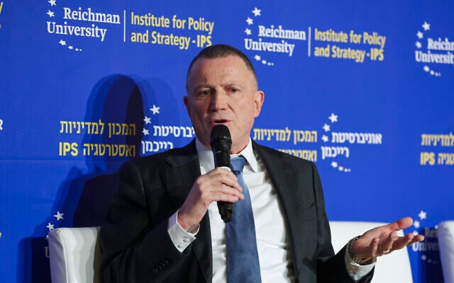 MK Yuli Edelstein speaks during a conference at Reichman University in Herzliya, on January 13, 2026. (Tal Gal/Flash90) MK Yuli Edelstein speaks during a conference at Reichman University in Herzliya, on January 13, 2026. (Tal Gal/Flash90)