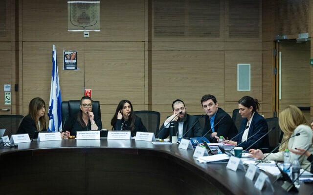 MK Galit Distel-Atbaryan leads the Special Committee for the Communications Law at the Knesset, March 15, 2026. (Yonatan Sindel/Flash90) MK Galit Distel-Atbaryan leads the Special Committee for the Communications Law at the Knesset, March 15, 2026. (Yonatan Sindel/Flash90)