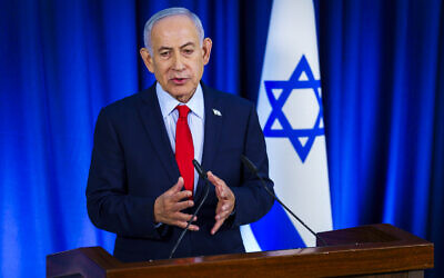 Prime Minister Benjamin Netanyahu speaks during a press conference in Jerusalem, March 19, 2026. (Shalev Shalom/POOL via Flash90) Prime Minister Benjamin Netanyahu speaks during a press conference in Jerusalem, March 19, 2026. (Shalev Shalom/POOL via Flash90)
