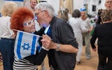 Illustrative: People celebrate an Independence Day party at the Reich Community Center for senior citizens of the Tel Aviv-Jaffa Municipality in Tel Aviv, April 22, 2026. (Dor Pazuelo/Flash90)