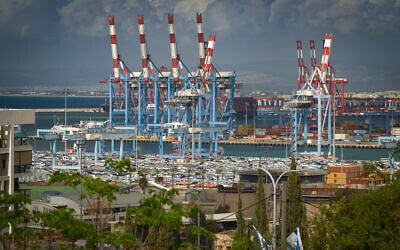 View of the port in the northern city of Haifa, April 10, 2026. (Sharon Leibel/Flash90) View of the port in the northern city of Haifa, April 10, 2026. (Sharon Leibel/Flash90)