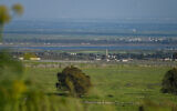 View of the Israel-Syria border area, as seen from the northern Golan Heights, April 11, 2026. (Michael Giladi/Flash90)