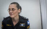 Ch. Supt. Ruti Hauslich arrives for a hearing at the District Court in Jerusalem, April 16, 2026, after filing a lawsuit against Itamar Ben Gvir over his refusal to promote her, despite the opinion of police's senior command. (Chaim Goldberg/Flash90)